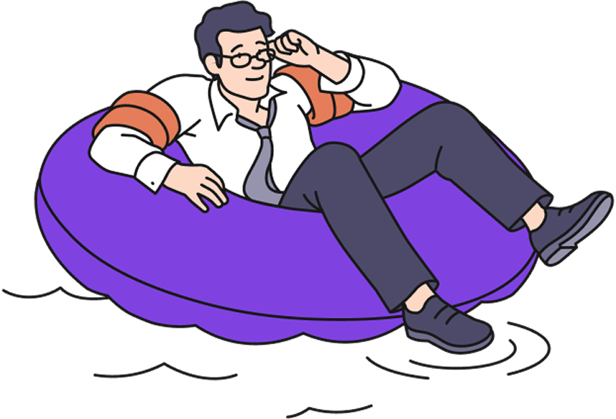 Man In Life Preserver
